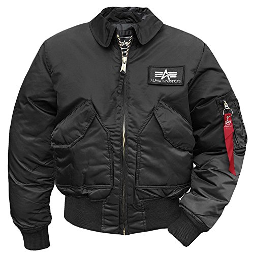 Alpha Industries – CWU 45 Chaqueta de aviador negro L