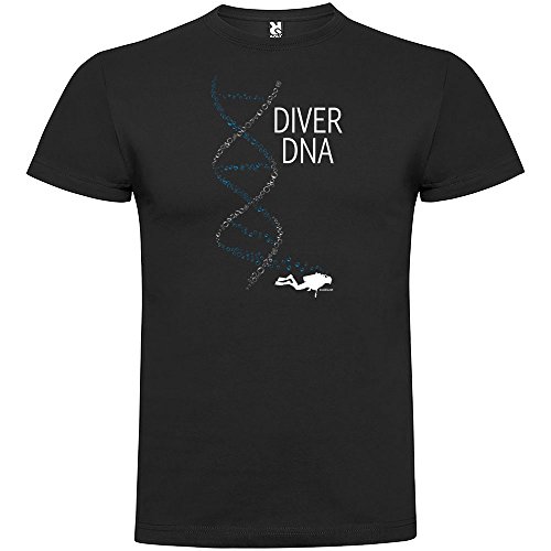 Camiseta Buceo Diver DNA Manga Corta Hombre Negro M