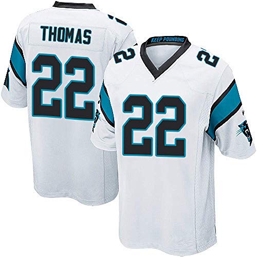Camiseta De Fútbol De La NFL para Hombre Carolina Panthers 22# Thomas Davis Camiseta De Fútbol Jersey De Manga Corta NFL Sport Top Jersey