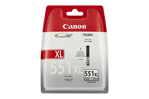 Canon CLI-551XL GY Cartucho de tinta original Gris XL para Impresora de Inyeccion de tinta Pixma MG6350-MG7150-MG7550-iP8750