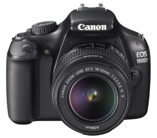 Canon EOS 1100D - Cámara réflex Digital de 12.2 MP (Pantalla 2.7", estabilizador óptico, vídeo HD), Color Negro - Kit con Objetivo EF-S 18-55mm IS II f/3.5