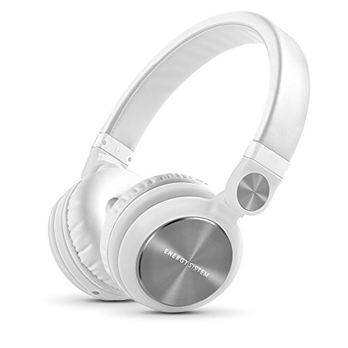 Energy Sistem Headphones DJ2 (Auriculares Estilo DJ, Plegables, con rotación 180º, Cable extraíble, micrófono y Manos Libres)- Blanco