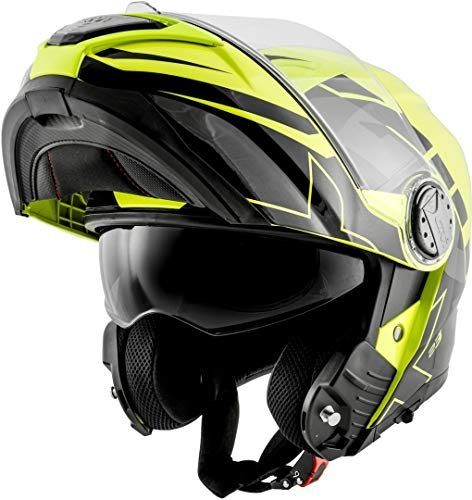 Givi Hps Hx23 Flip-Up Helmet Sydney Graphics Eclipse Yellow/Black Size 56/S | HX23FECYB56