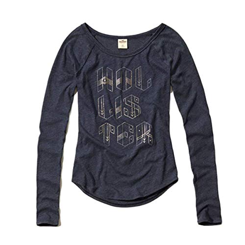 Hollister Costa Mesa - Camiseta para mujer, color azul marino Azul azul marino S