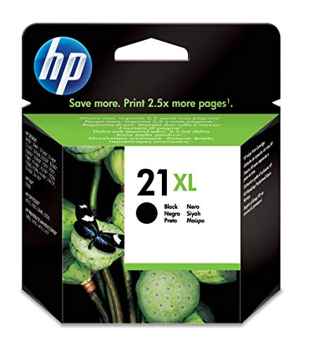 HP 21XL - Cartucho de tinta Original HP 21XL de álta capacidad, color negro