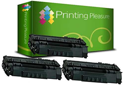 Printing Pleasure 2X Tóner Compatible con HP Laserjet 1160 1320 3390 3392 P2015 P2014 P2013 P2012 P2010 M2727 Canon LBP-3300 LBP-3310 LBP-3360 LBP-3370 | Q5949A 49A Q7553A 53A CRG 715 CRG 708