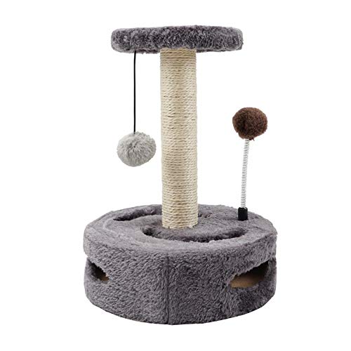 RCT-Cat Tree Cat Tree Tower Torre De Escalada De Gato con Gato De Juguete Rascador De Muebles for Kitty Casa Escaladora Cat Play Tower Centro De Actividades for Jugar Relax Dormir (Color : Gray)