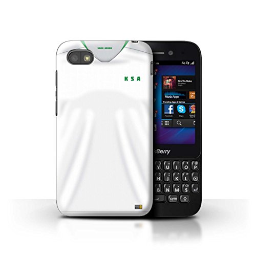 Stuff4® - Funda para teléfono móvil / carcasa / carcasa / carcasa / BB-CC/Copa Mundial 2018 Football Shirt Collection Arabia Saudí y árabe. Blackberry Q5