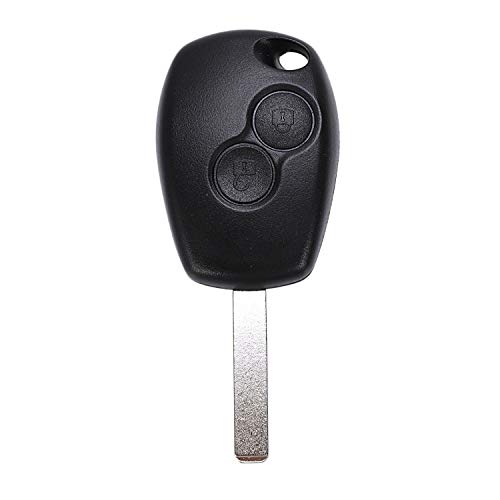 TOOGOO(R) Funda de 2 Boton de llave Remota para Plip Clio Renault Modus Twingo 3 negro