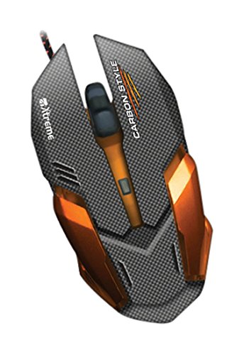 Xtreme Carbon Line - Ratón (Mano Derecha, Óptico, USB, 2400 dpi, Carbono)