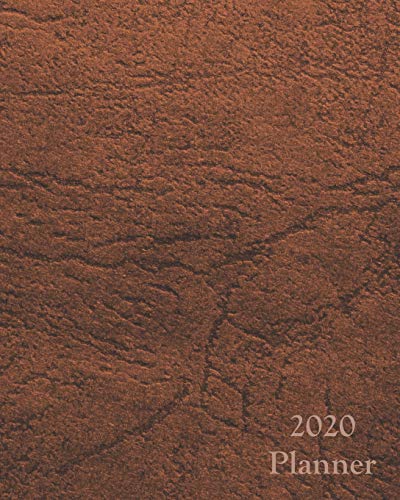 2020 Planner: Large Weekly Simple Thin Budget Planner : 52 Week Agenda :  Leather-Inspired Tobacco Brown Paperback Cover