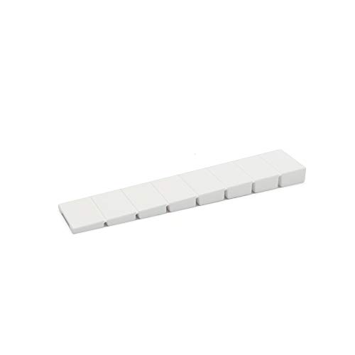 25 x Cuñas para muebles/calces | cuñas de compensación de plástico con puntos de rotura integrados | Sossai® MKB-100 | Color : Blanco