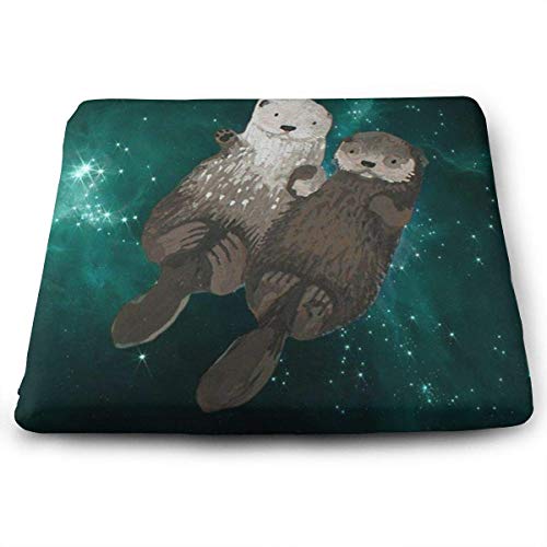 ADGoods Cojín de Asiento Cuadrado My Otter Half Memory Foam Seat Cushion Chair Pad (Gives Relief from Back Pain) Washable and Breathable Cover