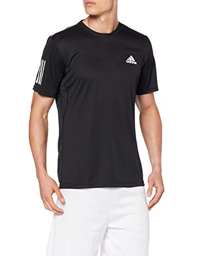 adidas Club 3str tee Camiseta de Manga Corta, Hombre, Black/White, L