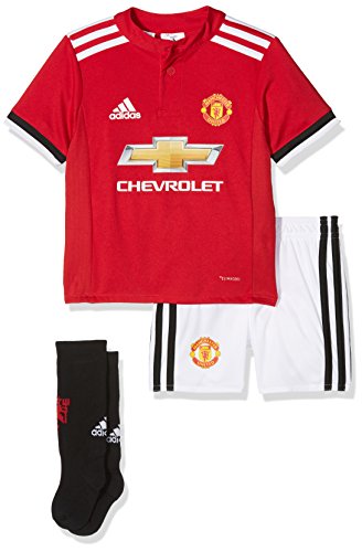 adidas MUFC H Baby Conjunto Equipación-Línea Manchester United FC, niños, Rojo (rojrea/Blanco/Negro), 74