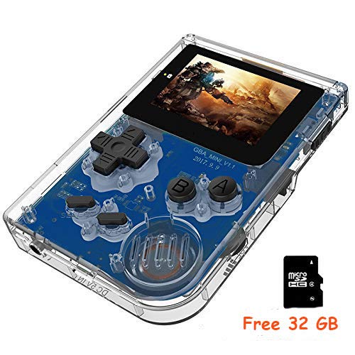 Anbernic Consolas de Juegos, Video Game Console Mini Player Portátil Video Juego de Mano 2.0 Pulgadas con 548 Classic Games Regalo para Niños Amigos (Blanco Transparente)