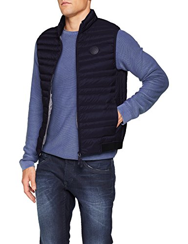 Armani Exchange Puffer Jacket Gilet Chaleco, Azul (Navy/Melange Grey Bc 5578), XX-Large para Hombre