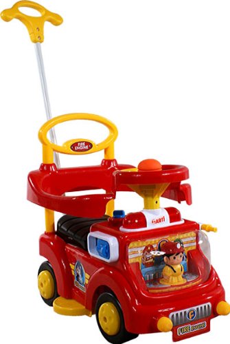 ARTI Correpasillos y andados para Bebes - Portador con Funcion Empuja -Tire del Juguete - Coche para Bebe - Coches para ninos - Baby Car Fire Engine 530W Red Ride-On Activity Toy