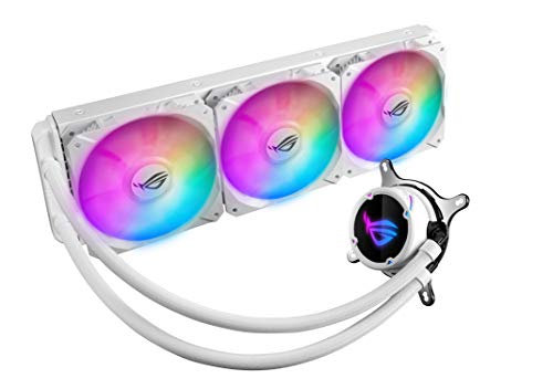 ASUS ROG Strix LC 360 RGB White Edition, Cooler CPU All-in-One ROG, con iluminación Addressable RGB, Aura Sync, Revestimiento de Bomba NCVM y Ventilador del radiador ROG 120 mm
