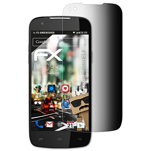 atFoliX Filtro de Privacidad Compatible con Kazam Thunder Q4.5 Película de Privacidad, 4 vías privacidad FX Protector de Pantalla Privacidad