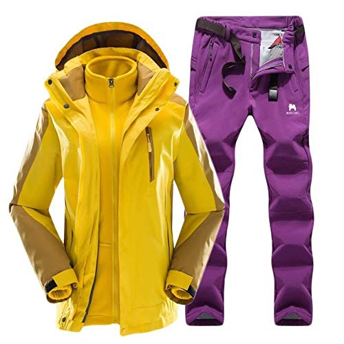 AXIANNV Traje de esquí Invierno, Cálido Impermeable Deportes al Aire Libre Chaqueta y Pantalones de esquí Conjunto de Snowboard a Prueba de Viento Equipo de esquí, Color, 8, L