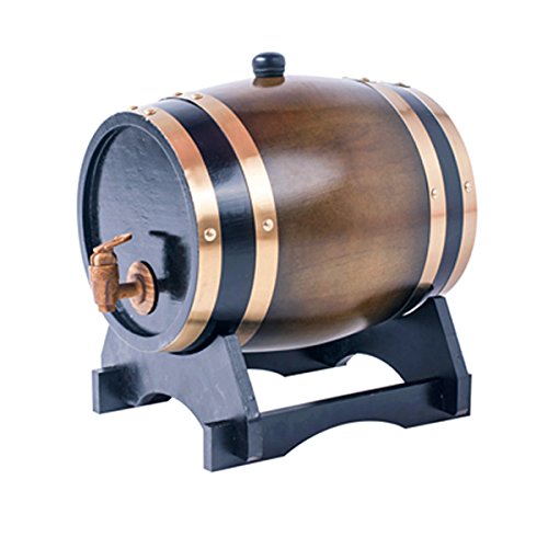 Barril de madera de roble de 5 litros Dream Wood para almacenamiento y envejecimiento de vino y bebidas, con soporte