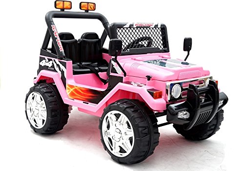 BSD Coche Electrico para Niños Auto Alimentado con Batería Vehículo Eléctrico Control Remoto - Raptor Dos plazas - Rosa