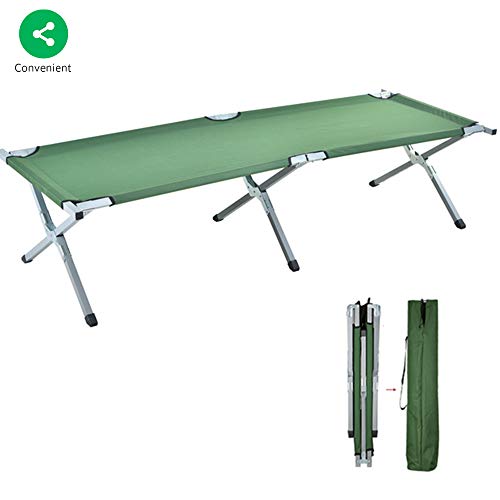 BSFYUK Plegable Cama de Camping, Acampar cunas portátiles para Adultos Cama Individual Beach Cabañas Cama al Aire Libre Cama del Hospital en cuestión escolta Sencilla Cama Cama de Socorro,Navy Blue