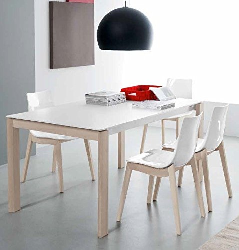 Calligaris Eminence connubia by Mesa W 130 A – Estructura Color P176 MT. Pardo Mate – Piano/Extiende Color GTA Cristal Temp Serigrafato Pardo All Lam Pardo Op – Patas Color P176 FG. Lac. Pardo Mate