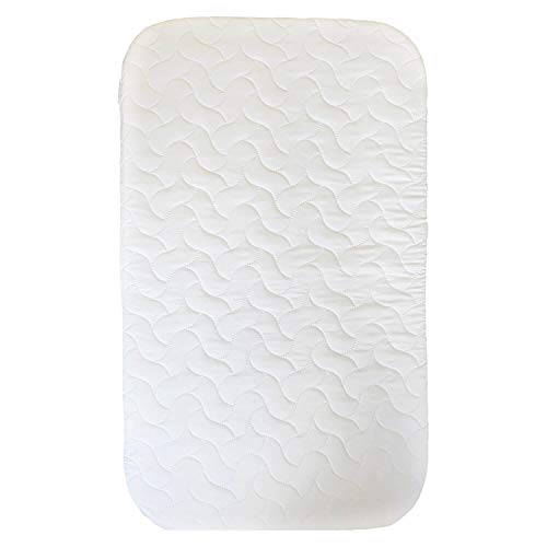 Callowesse® - Colchón para Cunas/Camas Co-Sleeping, con Lujosa Funda de Microfibra Acolchada e Hipoalergénica (83x50cm, 4cm de Espesor - Color: Weiß)