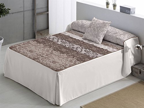 Camatex - Edredón Catalina Cama 135 - Color Malva (Ropa para la Cama de Calidad con Acolchado Superior y Fuelle en Las Esquinas para Mayor acople)