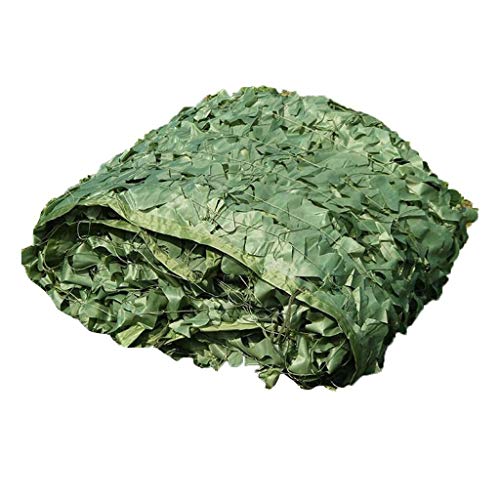 CAMODUXY Red de Camuflaje Caza, Impermeable Verde Poliéster Militar Caza Bosque Protección Oculta Cubre la Sombra, Cobertura de Coche Jardin Sombrilla,10ftx13ft/3mx4m