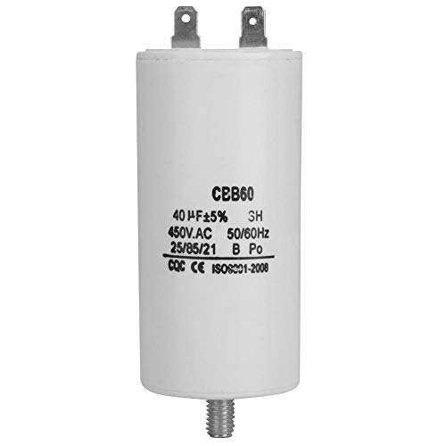 CBB60 450V 40uf Condensador Capacitor de Bomba de Agua,Condensador del Motor Eléctrico Monofásico de CA con Frecuencia de 50Hz / 60Hz,Para Avadoras, Bombas, Refrigeradores