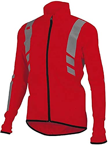 CHAQUETA CON CAPUCHA CAZADORA IMPERMEABLE PARA BICICLETA Y RÉFLEX 2 JACKET COD.1100775523 ROJO Talla:S