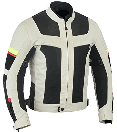 Chaqueta tricapa perforada de verano para moto (Hombre) (2XL)