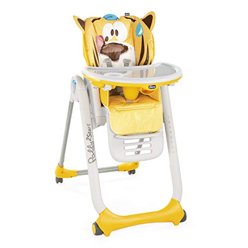 Chicco Polly 2 Star - Trona/hamaca divertida y compacta 4 ruedas, de 0 a 3 años, diseño tigre