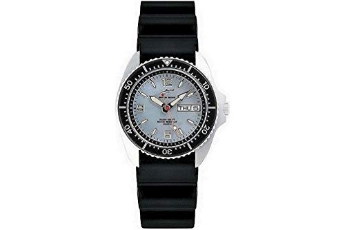 Chris Benz Watches One Medium Reloj de Buceo con Banda de Caucho, Azul