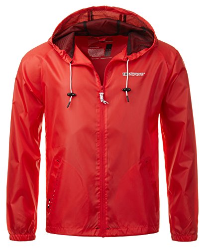 Chubasquero cortavientos de entretiempo de Geographical Norway rojo S