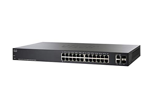 Cisco Small Business Smart Plus SG220-26P - Switch - Managed - 4 X 10/100/1000 (PoE+) + 20 X 10/100/1000 (PoE) + 2 X Combo GIGABIT SFP - Desktop, Rack-MOUNTABLE - PoE+ (180 W)