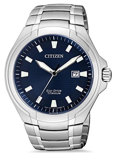 Citizen Reloj Analógico para Hombre de Cuarzo con Correa en Titanio BM7430-89L