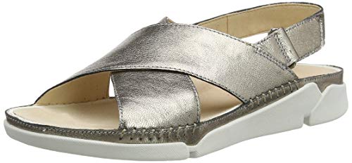 Clarks Tri Alexia, Sandalias de Talón Abierto para Mujer, Beige (Stone Stone), 37.5 EU