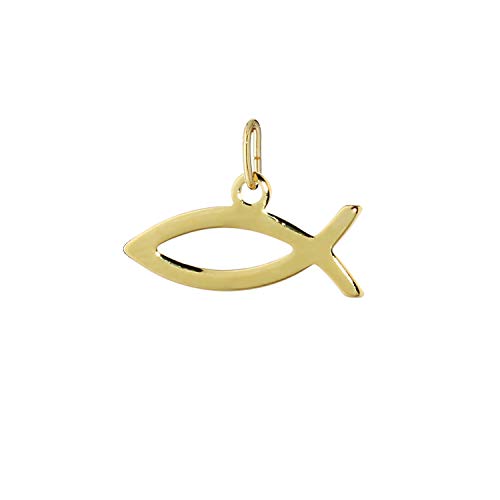 Colgante NKlaus Christen Fisch 333 oro amarillo pulido peces dorados damas niños 7795