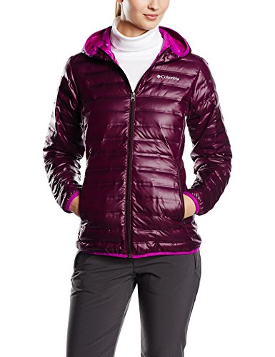 Columbia Flash Forward Hooded Down - Chaqueta con Capucha, Color Dalia púrpura/Plumb Brillante, Talla XS