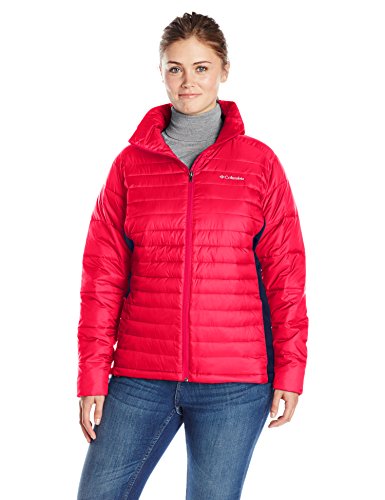 Columbia Women's Plus-Size Powder Pillow Hybrid Jacket, Punch Pink, 2X