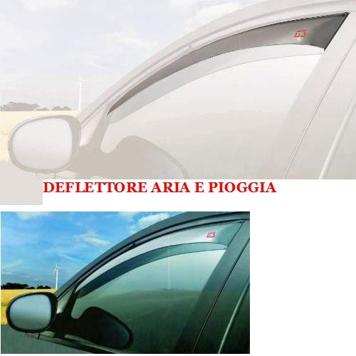 Compatible con Citröen Xsara Coupè 3P 2001-> (19243) Deflector DE Aire Y PROTECCIÓN del Viento DE LA Lluvia para LA Barra DE Ventana del Coche Delantero DE Vidrio Pantalla DE Viento DE Humo