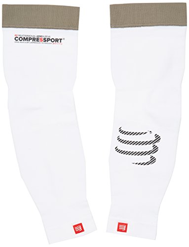 Compressport ProRacing Armsleeve, Guantes de esquí para hombre, Blanco, talla del fabricante 3