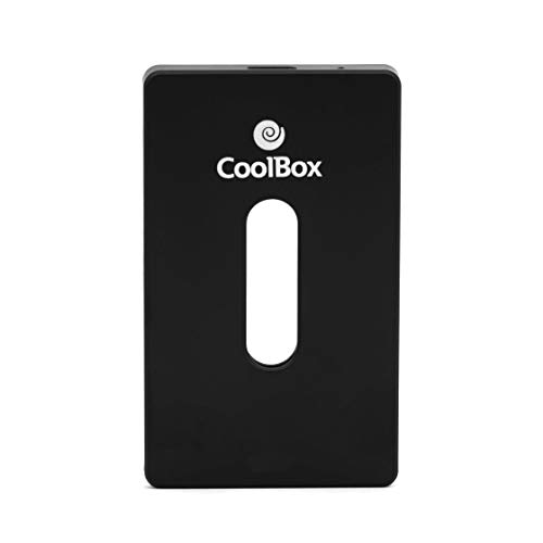 CoolBox SlimChase S-2533 - Carcasa externa para SSD y discos duros HDD 2.5" SATA, montaje sencillo sin tornillos, USB3.0, velocidad hasta 5Gbps, negro