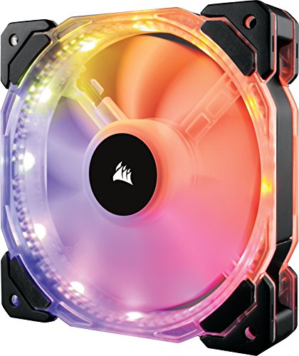 Corsair HD140 RGB - Ventilador de PC (140 mm, Iluminación a LED RGB Programable), Paquete Individual