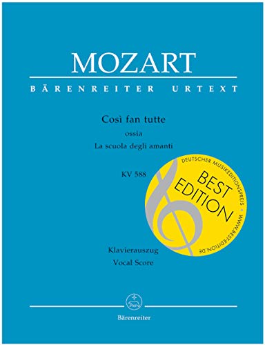 Cosi fan tutte KV 588 (La scuela degli amanti) --- Chant(SATB)/Piano