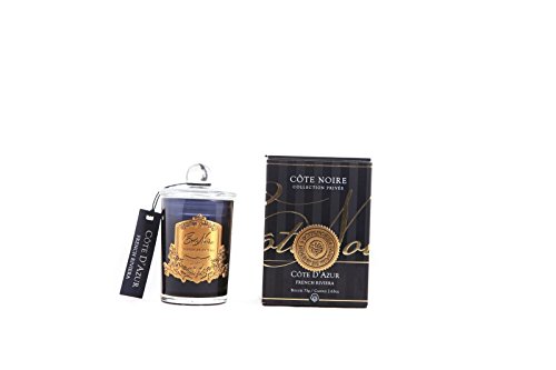 Cote Noire French Riviera Cote d'Azur Candle - Vela de Cristal, Color Dorado